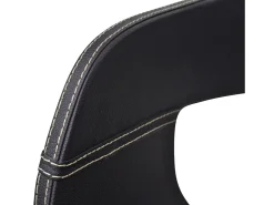 Sillas de comedor 2 uds madera curvada y cuero sintético negro