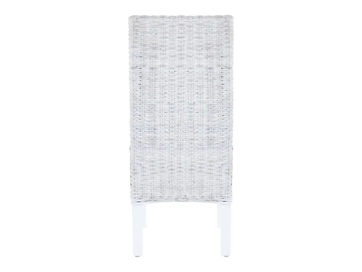 Sillas de comedor 6 uds ratán Kubu y madera mango marrón claro