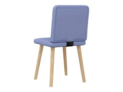 Sillas de comedor 2 uds tela azul jeans