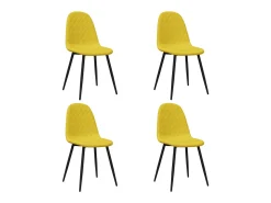 Sillas de comedor 4 uds terciopelo amarillo mostaza