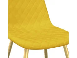 Sillas de comedor 6 uds terciopelo amarillo mostaza