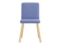 Sillas de comedor 4 unidades tela azul jeans