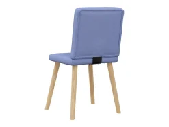 Sillas de comedor 4 unidades tela azul jeans