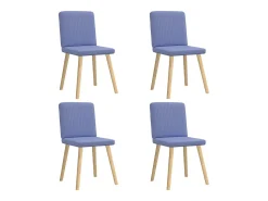 Sillas de comedor 4 unidades tela azul jeans
