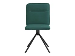 Sillas de comedor 6 unidades tela verde oscuro