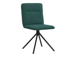 Sillas de comedor 6 unidades tela verde oscuro