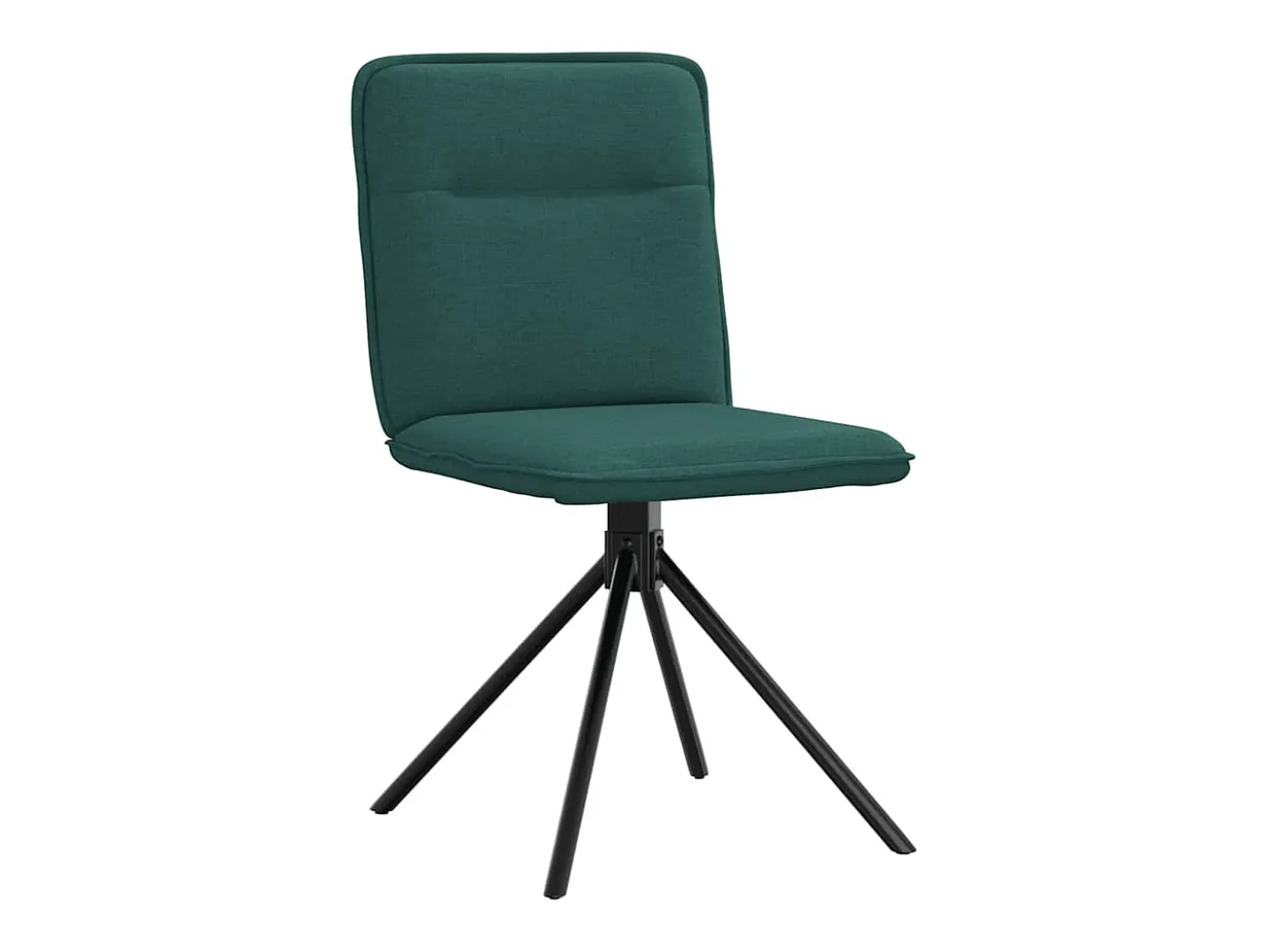 Sillas de comedor 6 unidades tela verde oscuro