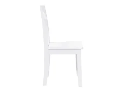 Sillas de comedor 2 unidades madera maciza de caucho blanco
