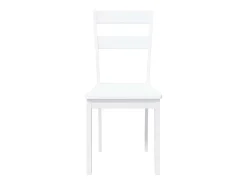 Sillas de comedor 2 unidades madera maciza de caucho blanco