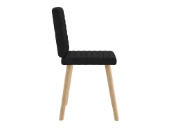 Sillas de comedor 2 unidades tela negro