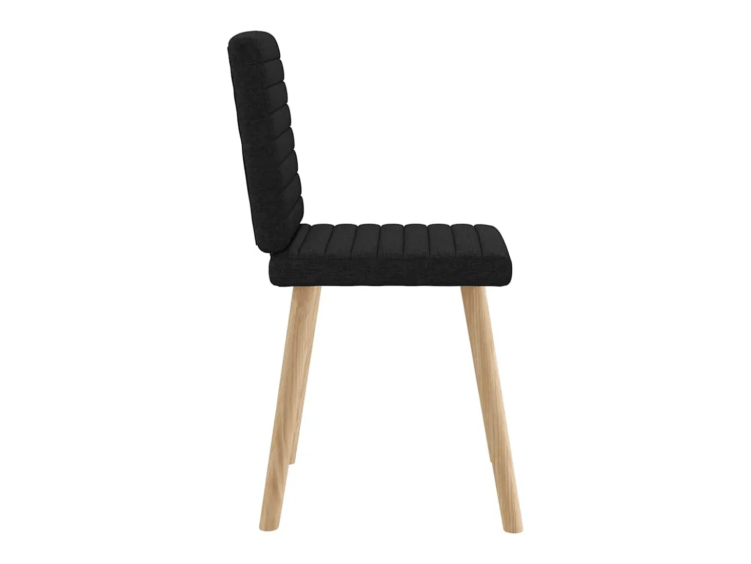 Sillas de comedor 2 unidades tela negro