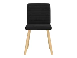 Sillas de comedor 2 unidades tela negro