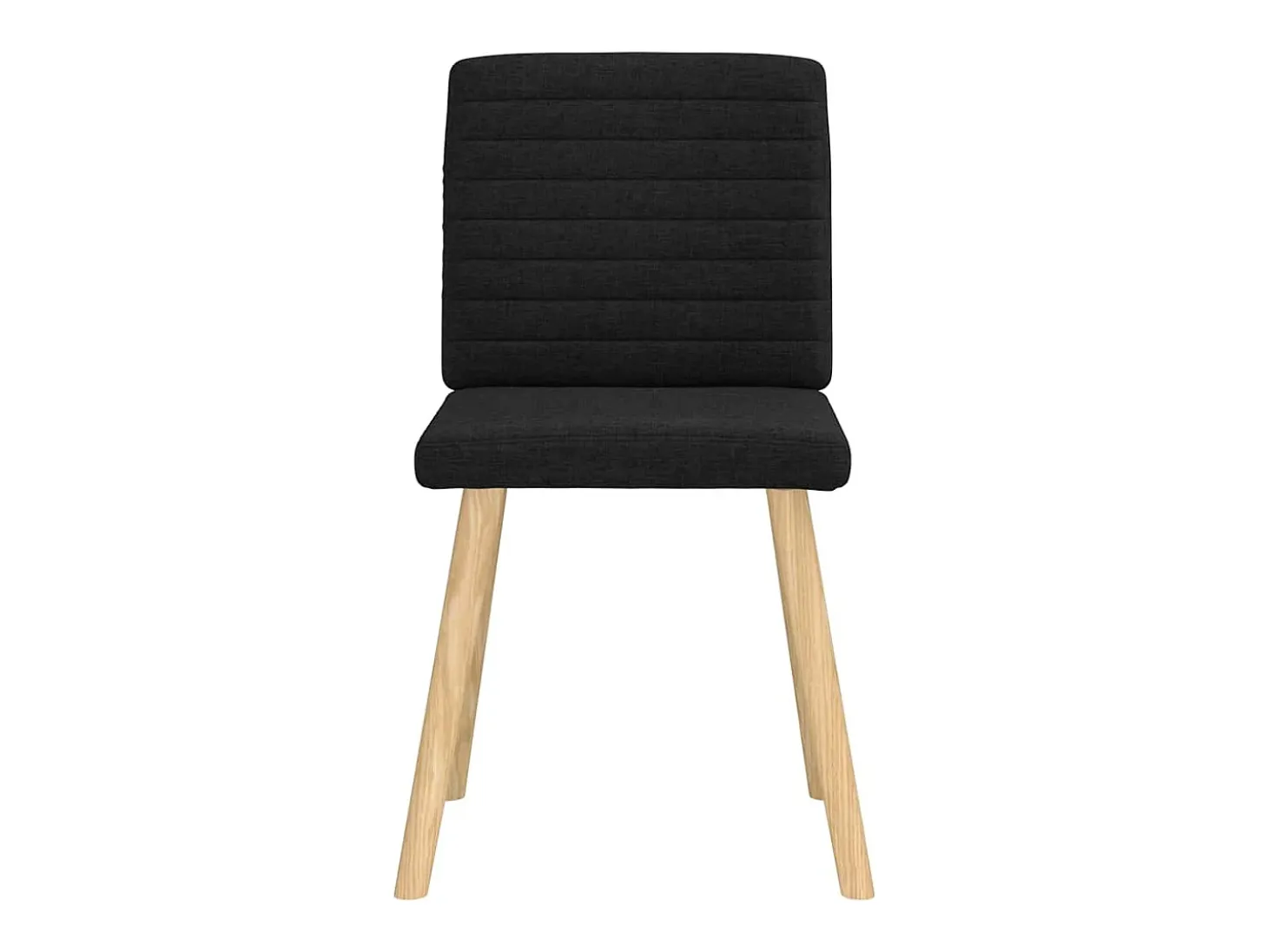 Sillas de comedor 2 unidades tela negro