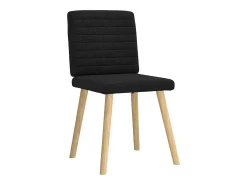 Sillas de comedor 2 unidades tela negro