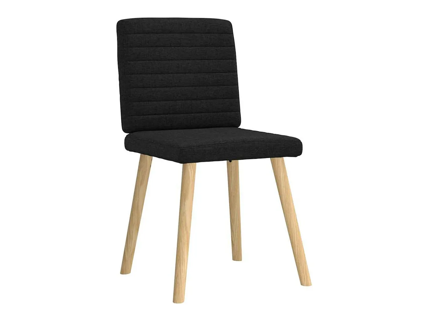 Sillas de comedor 2 unidades tela negro