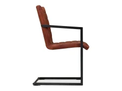 Sillas de comedor 2 unidades cuero auténtico marrón ES37255