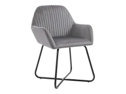 Sillas de comedor 6 unidades terciopelo gris