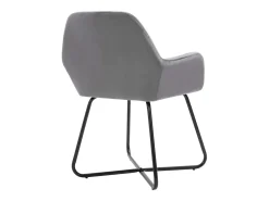 Sillas de comedor 6 unidades terciopelo gris