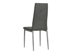 Sillas de comedor 6 unidades cuero sintético gris