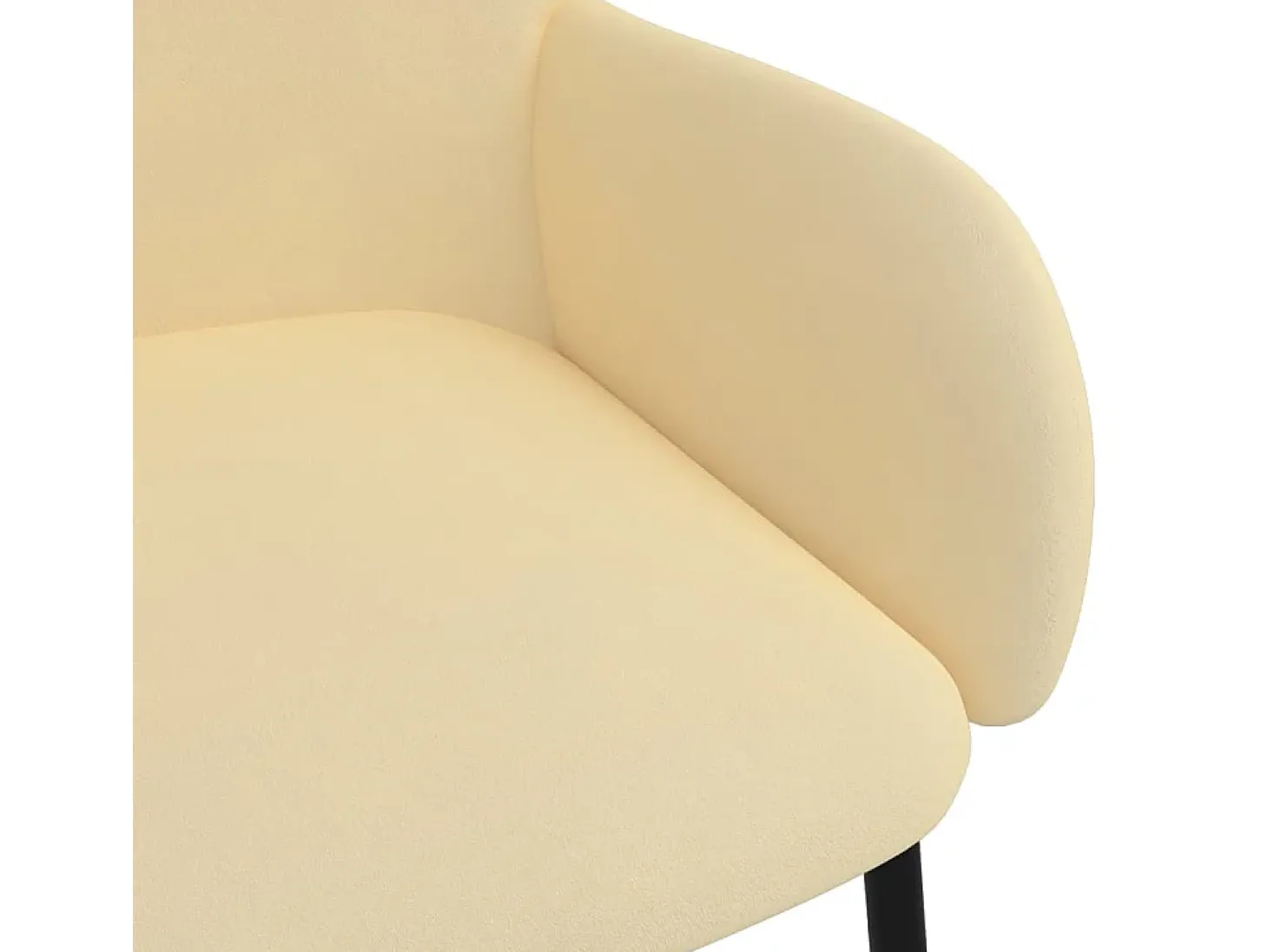 Sillas de comedor 2 unidades terciopelo crema
