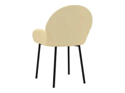 Sillas de comedor 2 unidades terciopelo crema