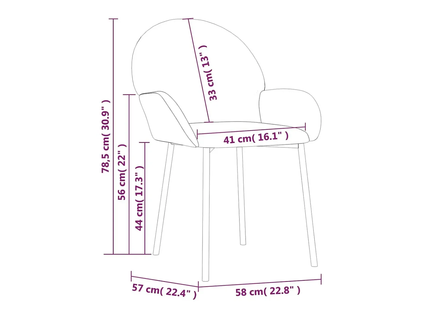 Sillas de comedor 2 unidades terciopelo crema