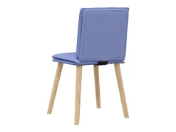 Sillas de comedor 6 unidades tela azul jeans