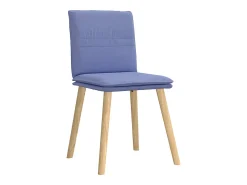 Sillas de comedor 6 unidades tela azul jeans