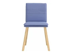 Sillas de comedor 6 unidades tela azul jeans