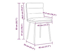 Sillas de comedor 2 unidades terciopelo negro