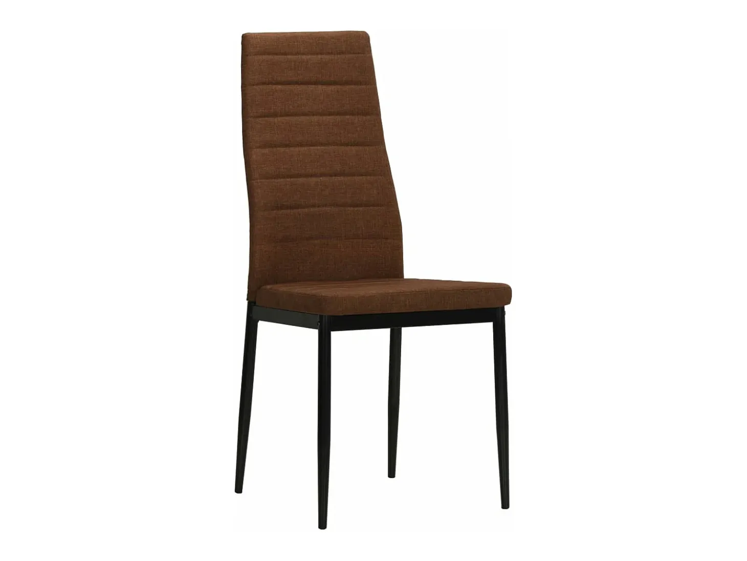 Sillas de comedor 6 unidades tela marrón