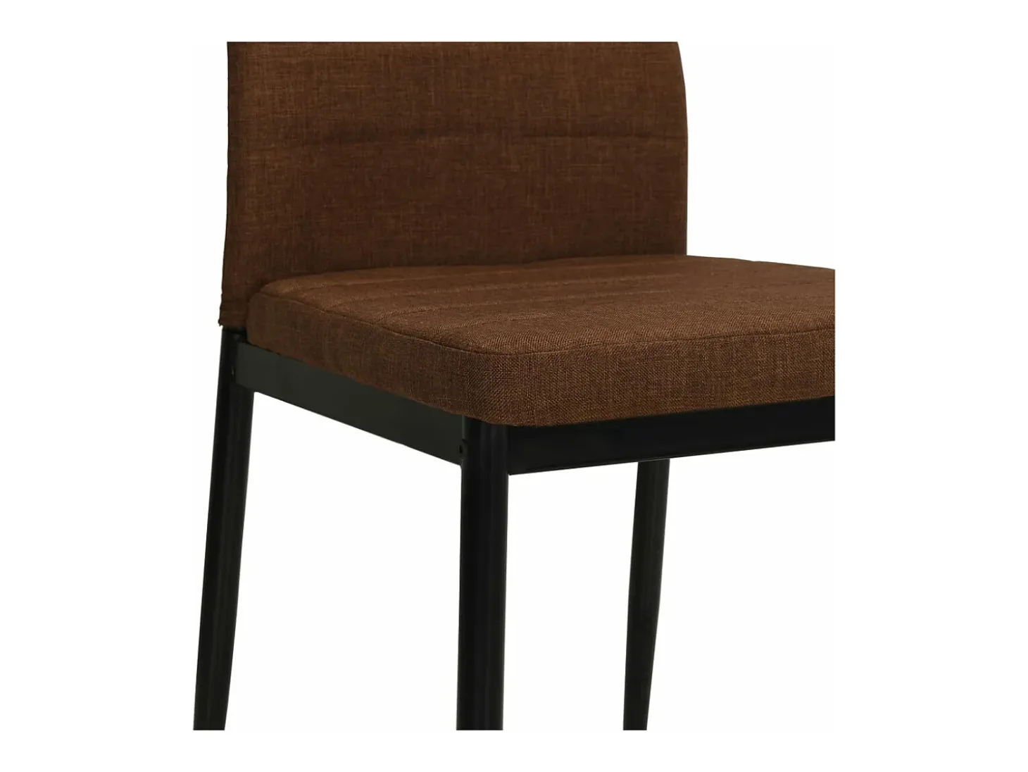 Sillas de comedor 6 unidades tela marrón