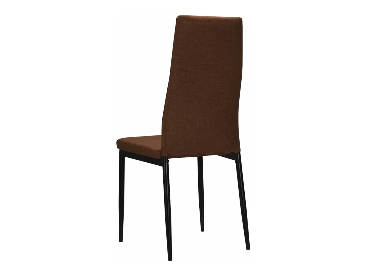 Sillas de comedor 6 unidades tela marrón