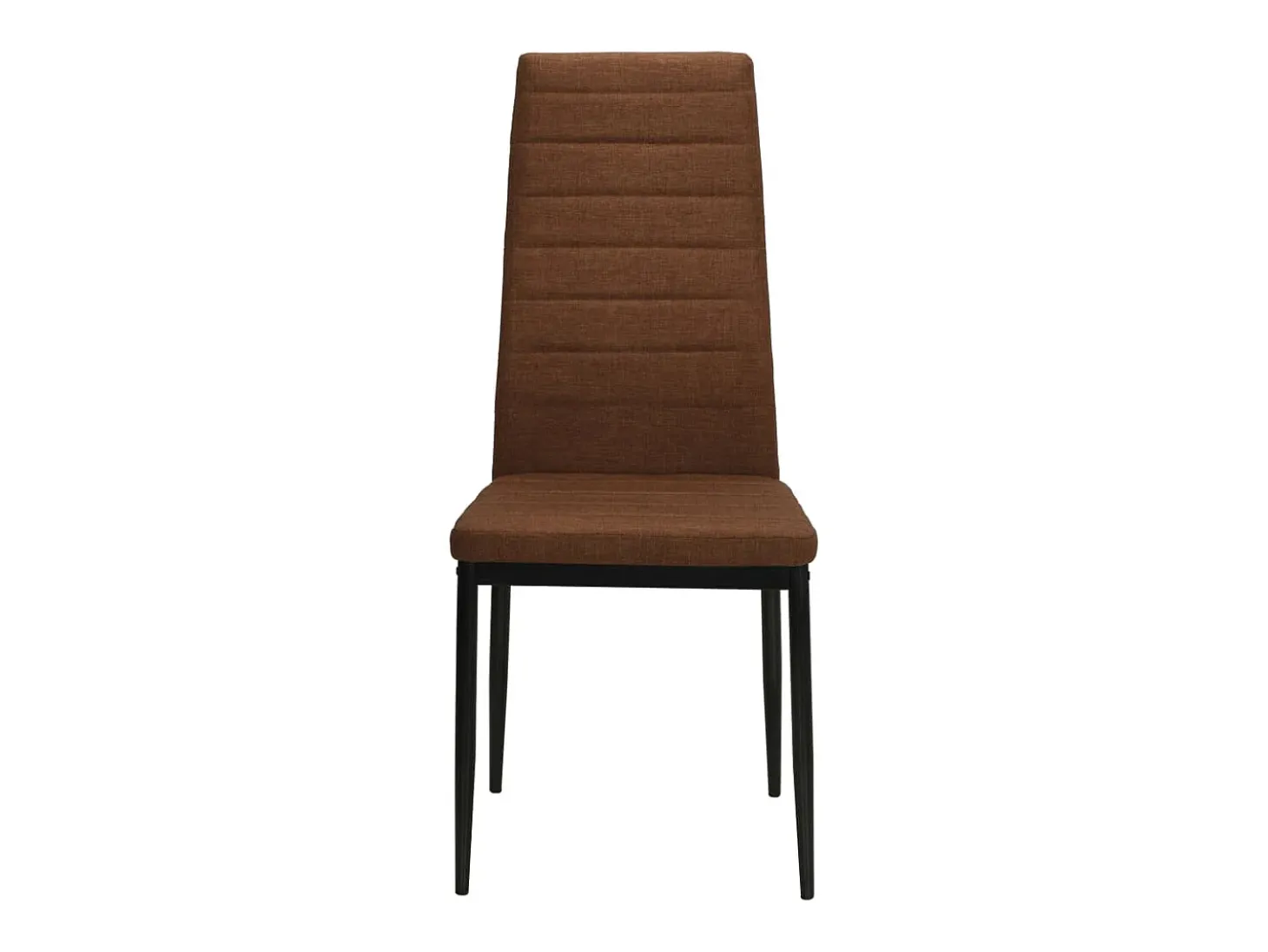 Sillas de comedor 6 unidades tela marrón