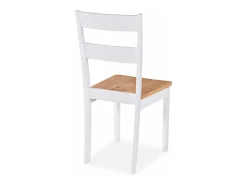 Sillas de comedor 6 unidades madera de caucho blancas