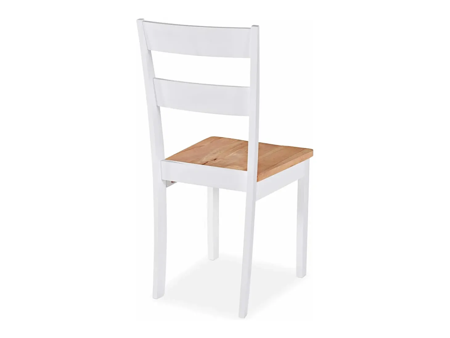 Sillas de comedor 6 unidades madera de caucho blancas