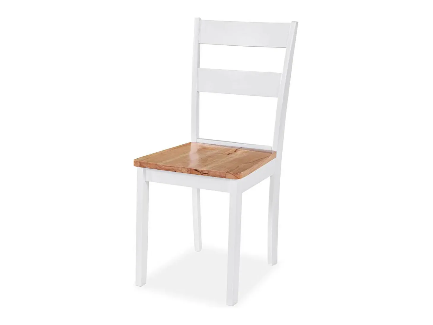 Sillas de comedor 6 unidades madera de caucho blancas