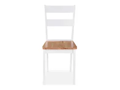 Sillas de comedor 6 unidades madera de caucho blancas