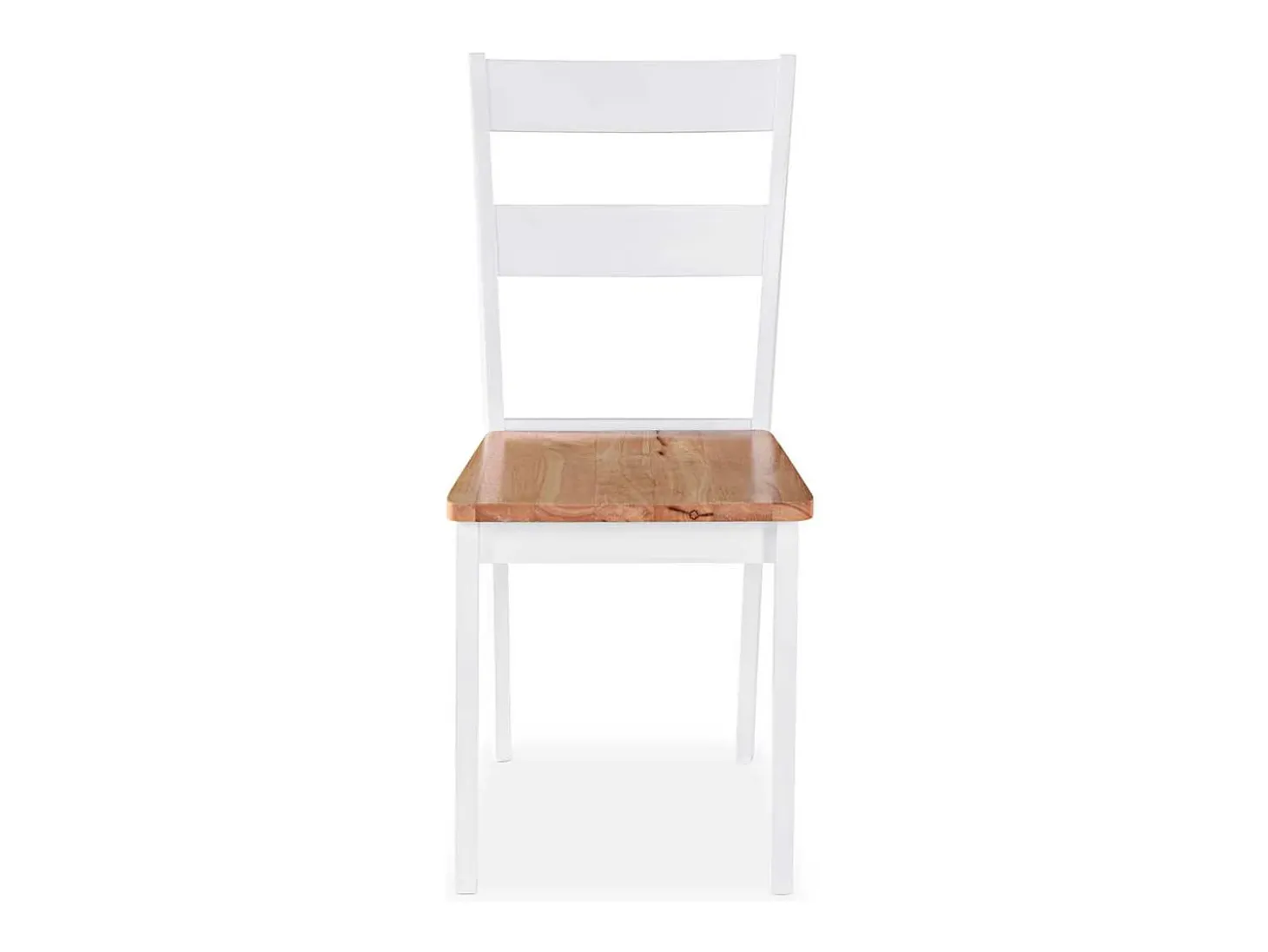 Sillas de comedor 6 unidades madera de caucho blancas