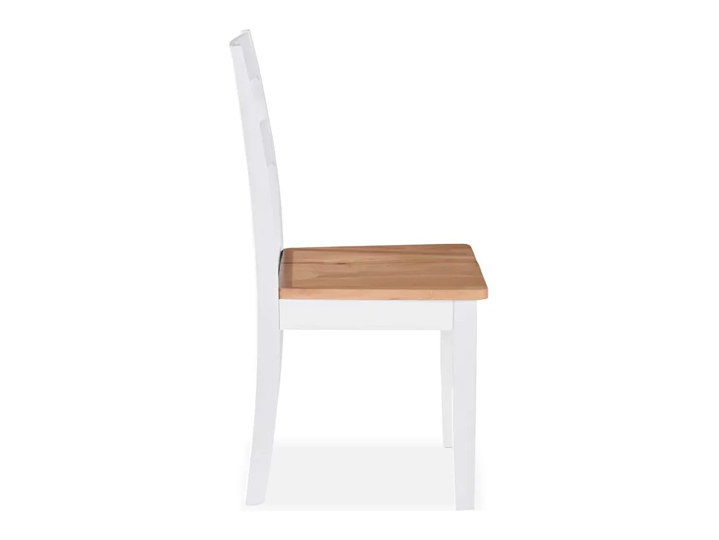Sillas de comedor 6 unidades madera de caucho blancas