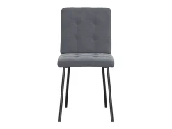 Sillas de comedor 4 unidades terciopelo gris oscuro