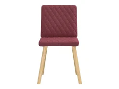 Sillas de comedor 2 unidades tela rojo tinto