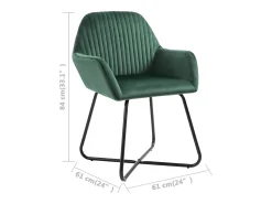 Sillas de comedor 6 unidades terciopelo verde