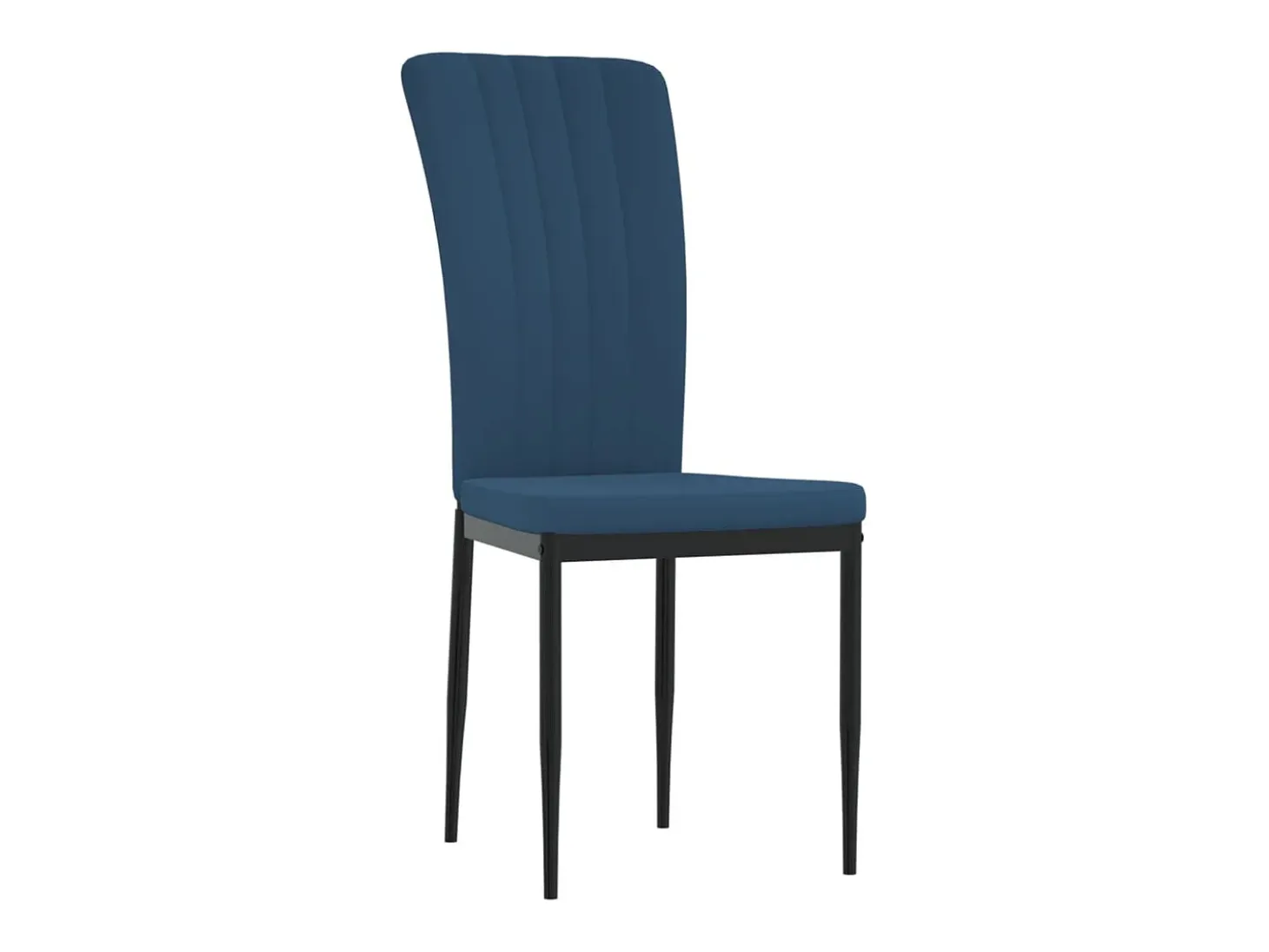 Sillas de comedor 4 unidades terciopelo azul