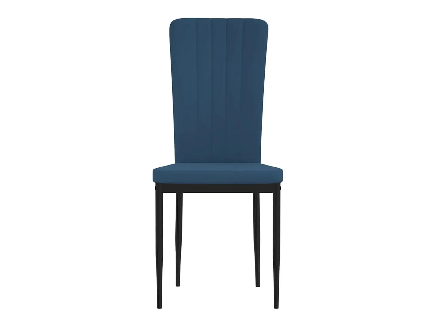 Sillas de comedor 4 unidades terciopelo azul