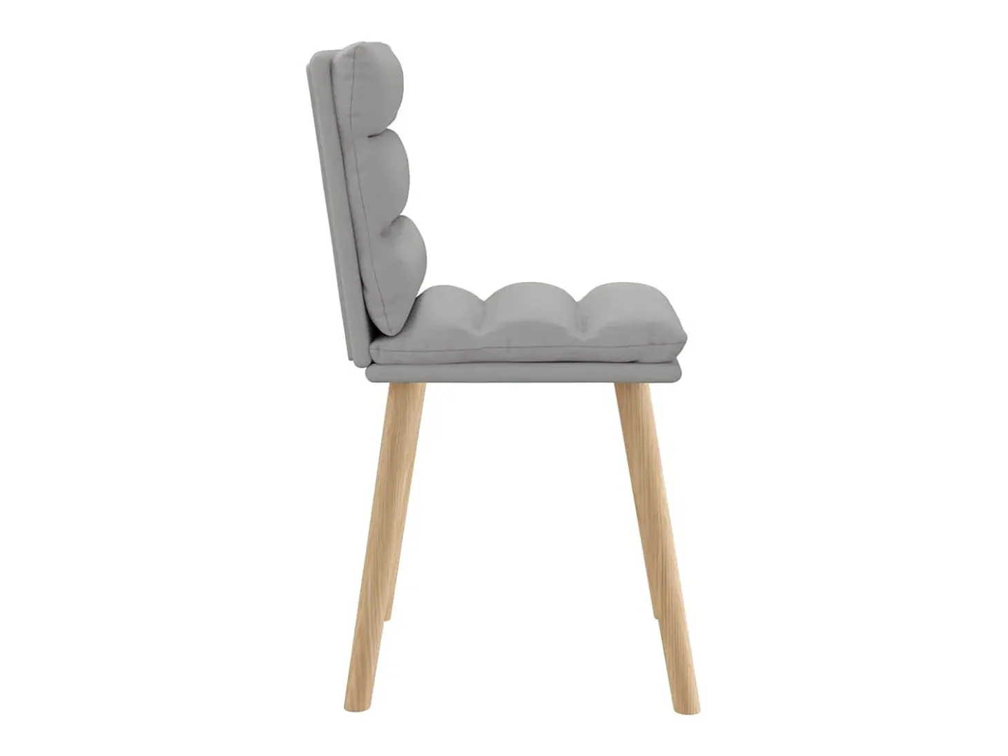 Sillas de comedor 2 unidades tela gris nube