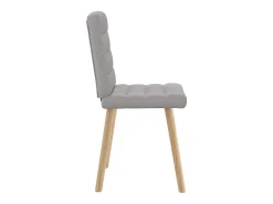 Sillas de comedor 4 unidades tela gris nube