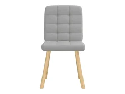 Sillas de comedor 4 unidades tela gris nube