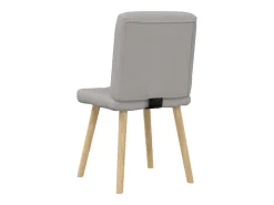 Sillas de comedor 4 unidades tela gris nube