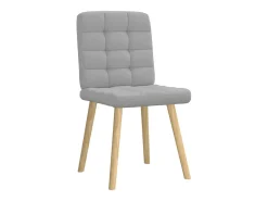 Sillas de comedor 4 unidades tela gris nube